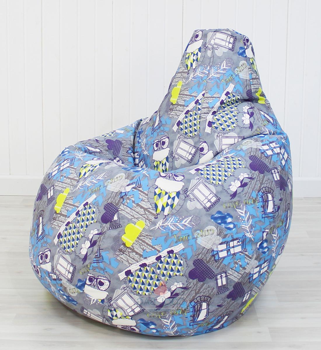 Кресло-мешок БинБЭГ "Груша " Жаккард - фото Кресло-мешок БинБЭГ "Груша " Жаккард - фото в каталоге интернет-магазина «БарМебель»  недорого с доставкой по Красноярску